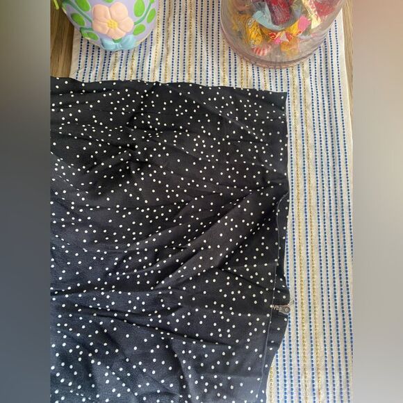 Madewell Zip Back Polka Dot Shift Mini Dress Black White Size 6 Zipper Back - Picture 13 of 15